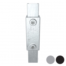 Firkantsrørkobling m/lige samling