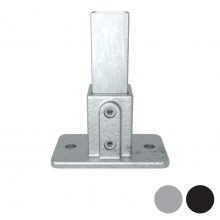 Firkantsrørkobling Høj fod/Vægbeslag 40 mm