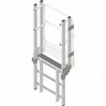 Fasadstege Avslut med räcken och grind