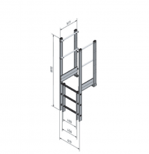 Fasadstege Avslut med sidoräcken