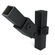Firkantet diagonal ledfitting Sort