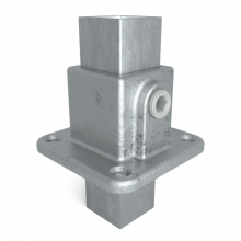 Firkantet fodkobling gennemgående galvaniseret 40 mm