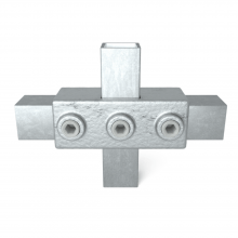 Firkantet gennemgangsfitting galvaniseret