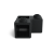 Firkantet 3-vejs gennemgang sort