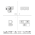 Firkantet 4-vejs fitting Sort