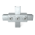 Firkantet gennemgangsfitting galvaniseret