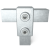 Firkantet kort T-fitting galvaniseret