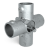 Rørkobling 6-vejs oplukkelig 48,3 mm Galvaniseret