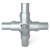 Rørkobling 6-vejs oplukkelig 48,3 mm Galvaniseret