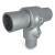 Rørkobling reducerende T-stykke 42,4-48,3 mm Galvaniseret