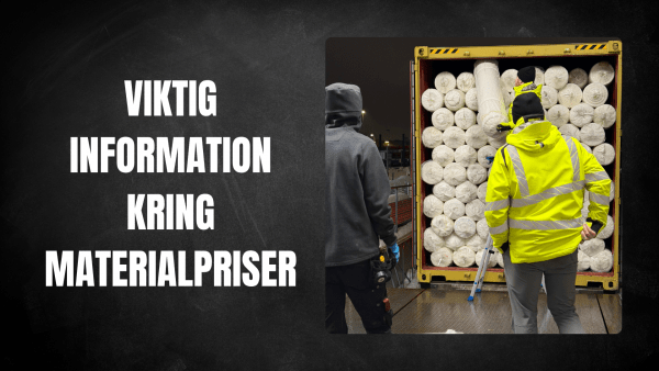 Viktig information kring materialpriser på ställningsplast och väv