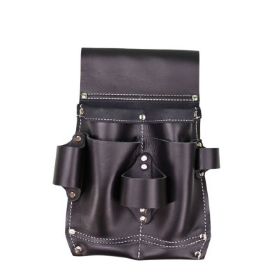 Komplet Værktøjsbælte Tekstil Læderlomme