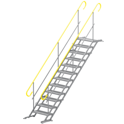 12 stegs byggtrappa med räcken