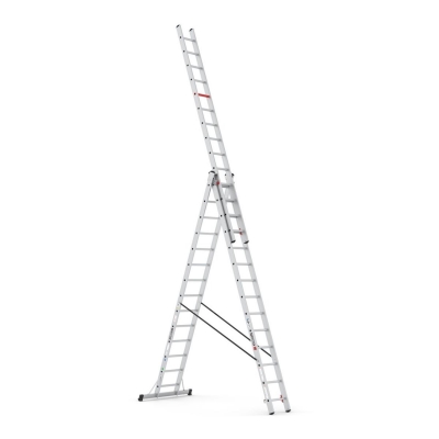 utskjutsstege 9,7 m 3-delad 3x14 stegs aluminium hög kvalitet