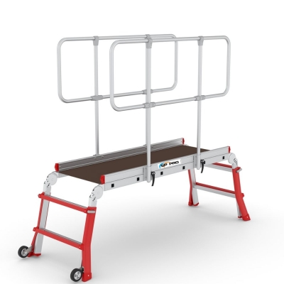 Arbejdsplatform Teleskopisk m/rækværk