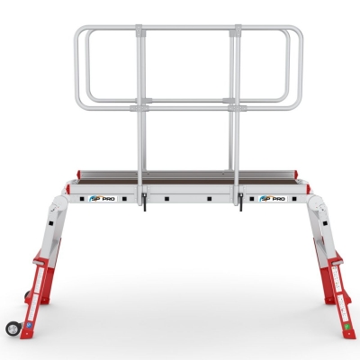 Arbejdsplatform Teleskopisk m/rækværk