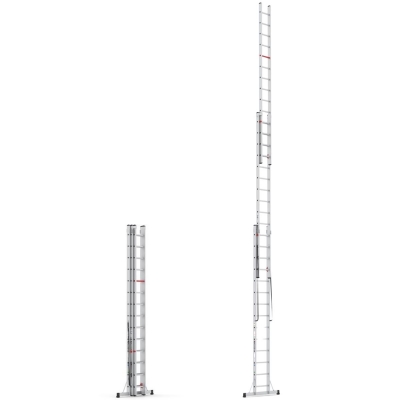 utskjutsstege 9,7 m 3-delad 3x14 stegs aluminium hög kvalitet