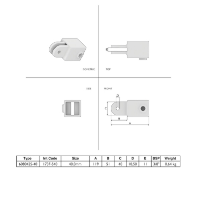 Fyrkantskoppling Vridbar Enkelhylsa