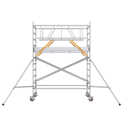 rullställning 4m smal med stödben och säkerhetspaket