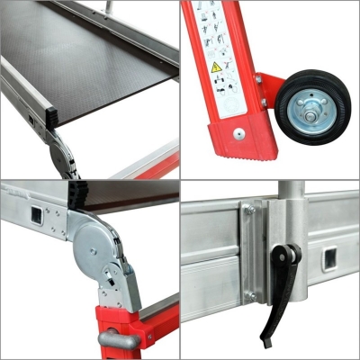 Arbejdsplatform Teleskopisk m/rækværk