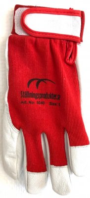 Arbetshandske, skinn, montagehandske, takpapp, bränna