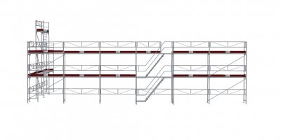 Facadestilladspakke Aluminium 182 m²