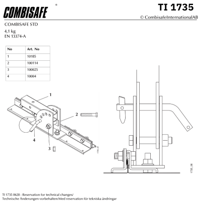 Combisafe Pladefalsbeslag 1735