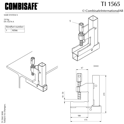 Combisafe Stål Skruetvinge STD 1565
