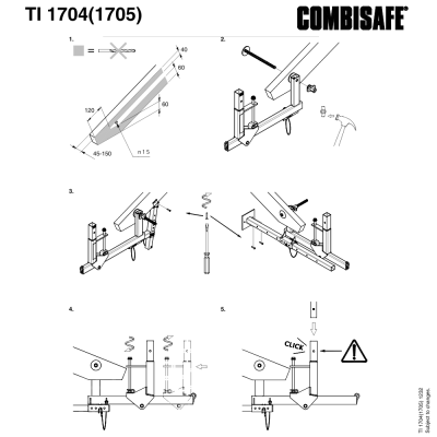 Combisafe Tagspær Beslag 1704