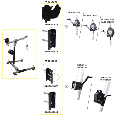Mobilt H-forankringspunkt Davit