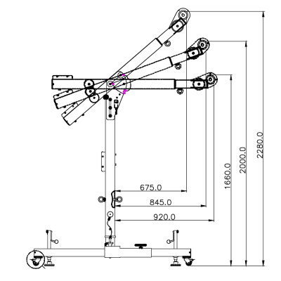 Mobilt H-forankringspunkt Davit