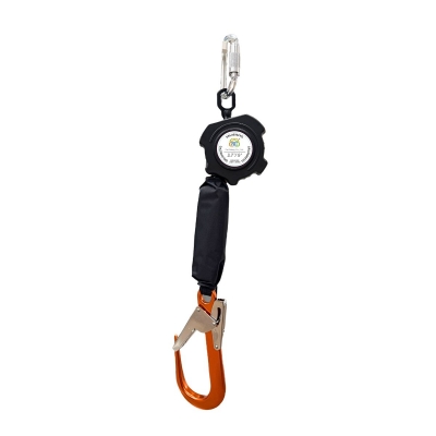 Fallskyddsblock 2,7m svart med orange stor krok