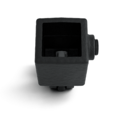 Firkantet diagonal ledfitting Sort