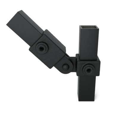 Firkantet diagonal ledfitting Sort