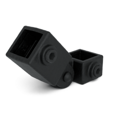 Firkantet diagonal ledfitting Sort