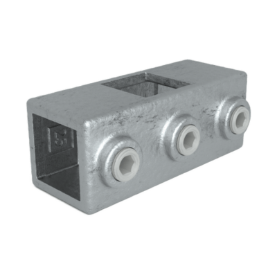 Firkantet gennemgangsfitting galvaniseret