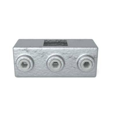Firkantet gennemgangsfitting galvaniseret