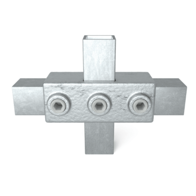Firkantet gennemgangsfitting galvaniseret