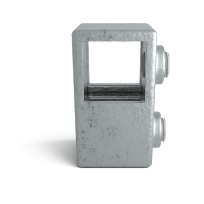 Firkantet kort T-fitting galvaniseret