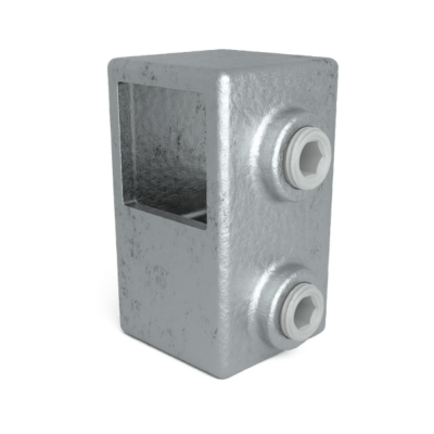 Firkantet kort T-fitting galvaniseret