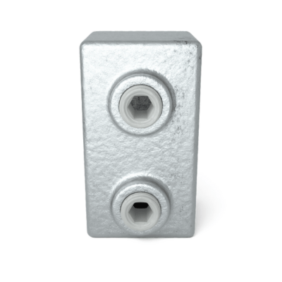 Firkantet kort T-fitting galvaniseret