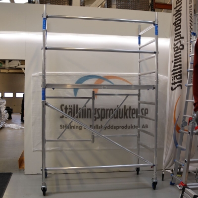 hantverkarställning i aluminium 90cm med 4 meters arbetshöjd