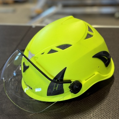 Sikkerhedshjelm Selvlysende Grøn Easy inkl. visir