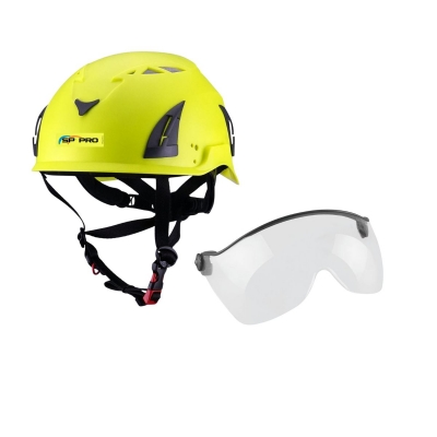 Sikkerhedshjelm Selvlysende Grøn Easy inkl. visir