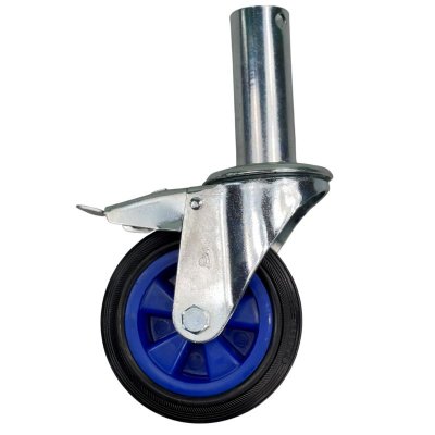 Silvrigt och blått ställningshjul