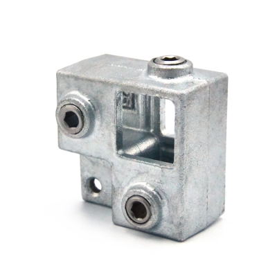 Firkantsrørkobling m/3-vejs 90° gennemgang