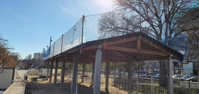 Rækværksnet til stillads