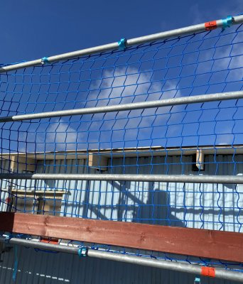 ställningsnät blå