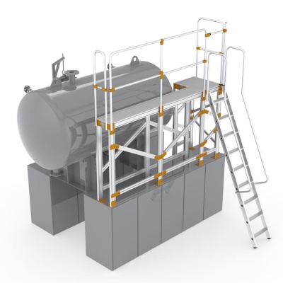 Industriplatform til tank og silo