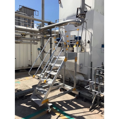 Flytbar arbejdsplatform i aluminium